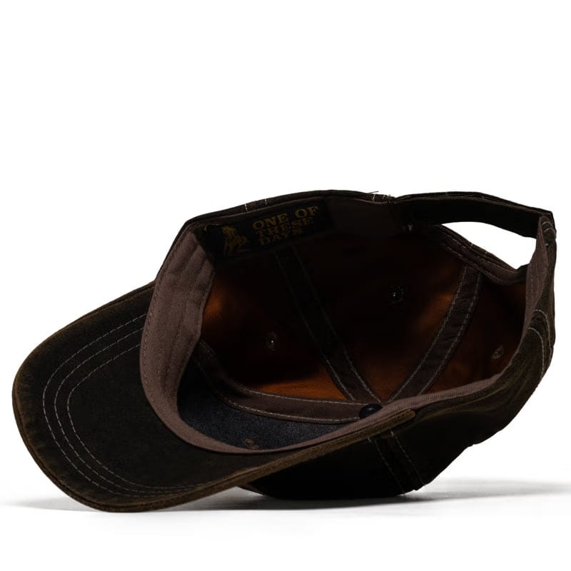 One Of These Days Running Horse Leather Patch Hat - Brown