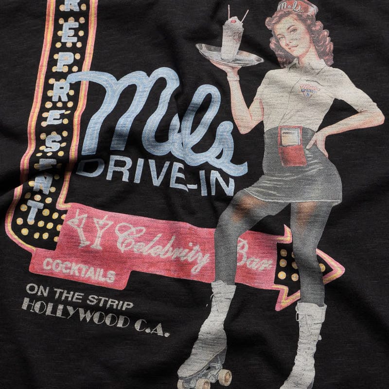 Represent Mel's Diner x Represent Tee - Jet Black
