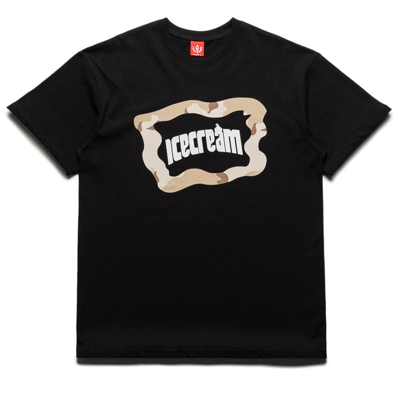 Ice Cream Taupe Tee - Black
