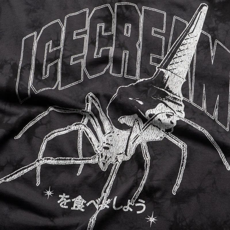 Ice Cream Creepy Crawler Knit Tee - Charcoal Art