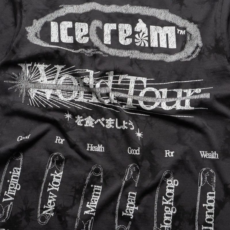 Ice Cream Creepy Crawler Knit Tee - Charcoal Art
