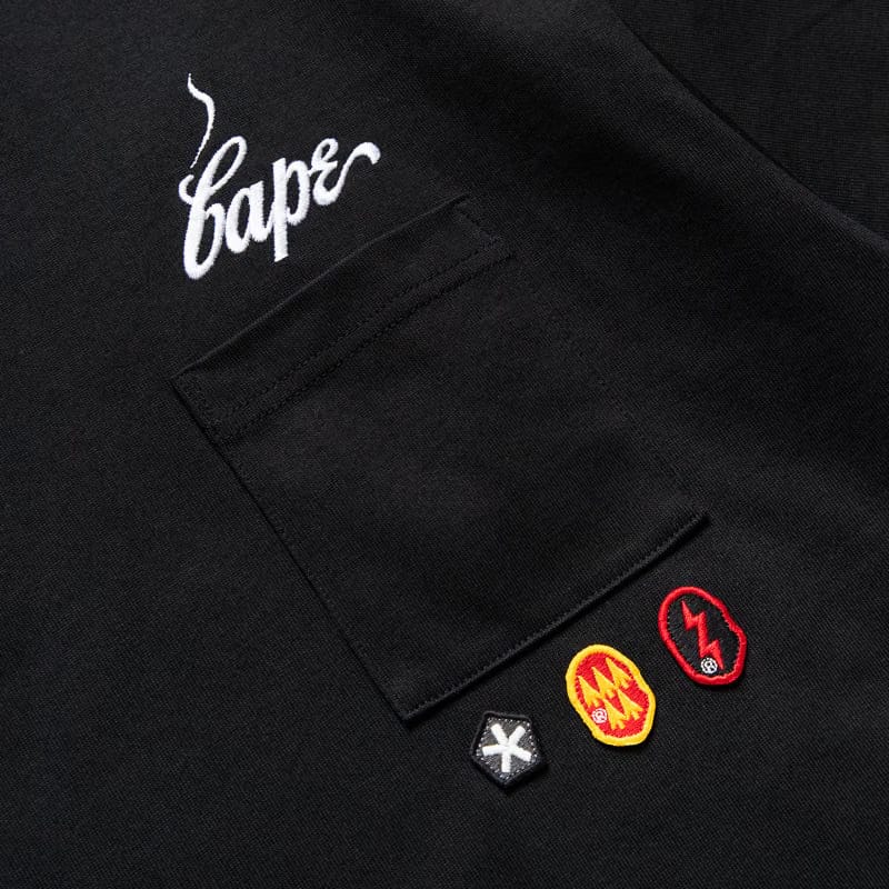 BAPE Kazuki Kuraishi x A Bathing Ape Multi Patch Military Tee - Black