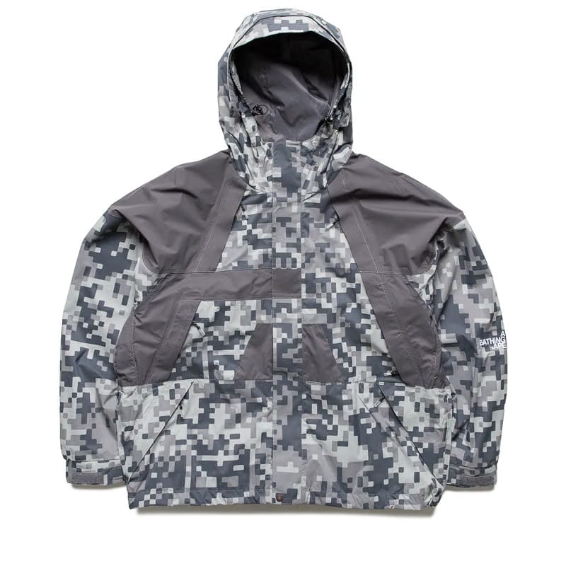 BAPE Kazuki Kuraishi x A Bathing Ape Pixelate Camo Snowboard 2-Layer Jacket - Charcoal
