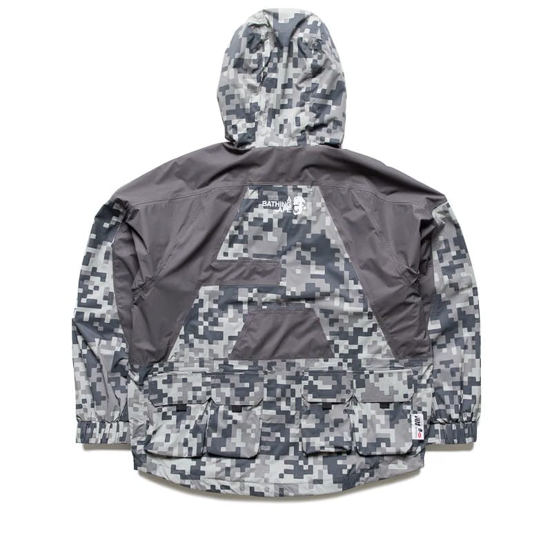 BAPE Kazuki Kuraishi x A Bathing Ape Pixelate Camo Snowboard 2-Layer Jacket - Charcoal