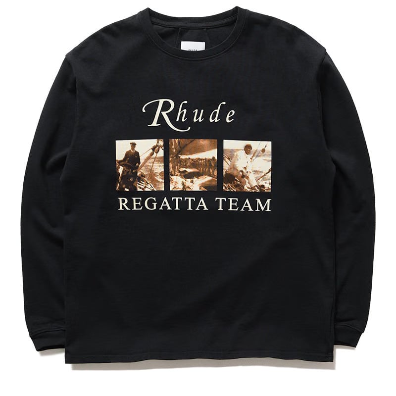 Rhude USVI Regatta Tour L/S Tee - Vintage Black/White