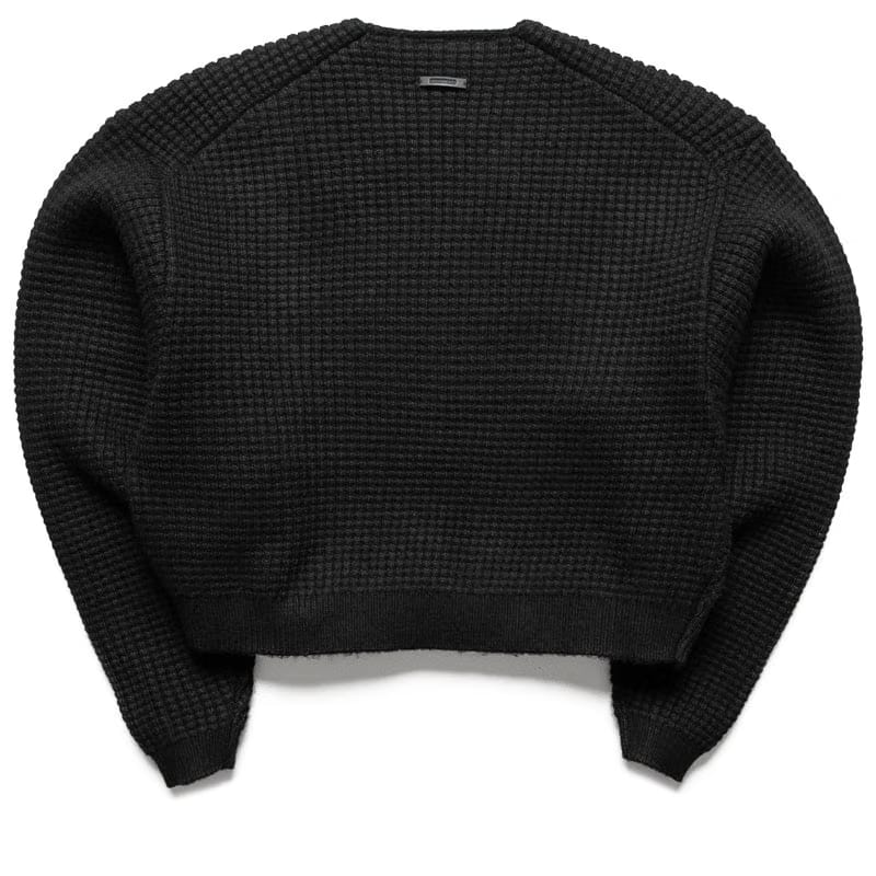 Fear of God Essentials Women's Fear Of God Essentials Heavy Waffle Crewneck 90's Sweater - Vintage Black