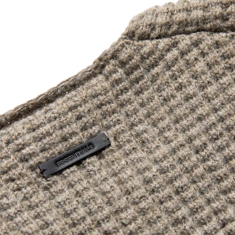 Fear of God Essentials Women's Fear Of God Essentials Heavy Waffle Crewneck 90's Sweater - Homestead Heather