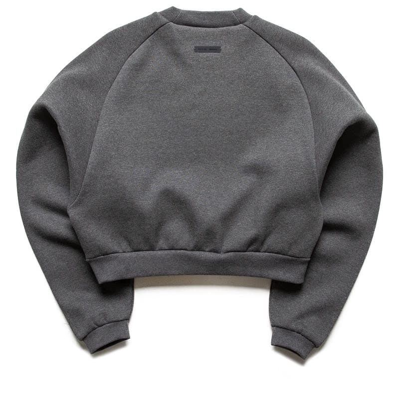Fear of God Essentials Women's Fear Of God Essentials Embossed 90's Raglan Crewneck Sweatshirt - Charcoal Heather