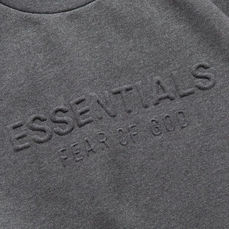 Fear of God Essentials Women's Fear Of God Essentials Embossed 90's Raglan Crewneck Sweatshirt - Charcoal Heather