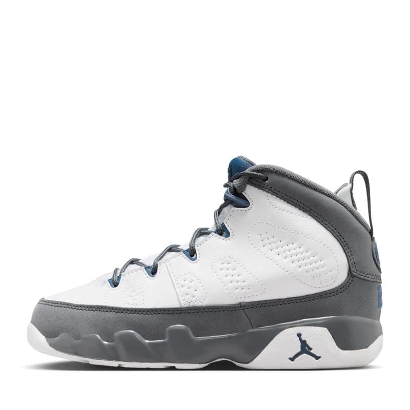 Air Jordan Jordan 9 Retro 'Flint Grey' (PS) - White/French Blue