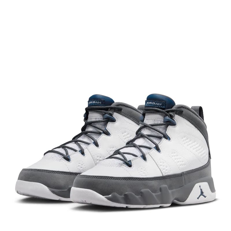 Air Jordan Jordan 9 Retro 'Flint Grey' (PS) - White/French Blue