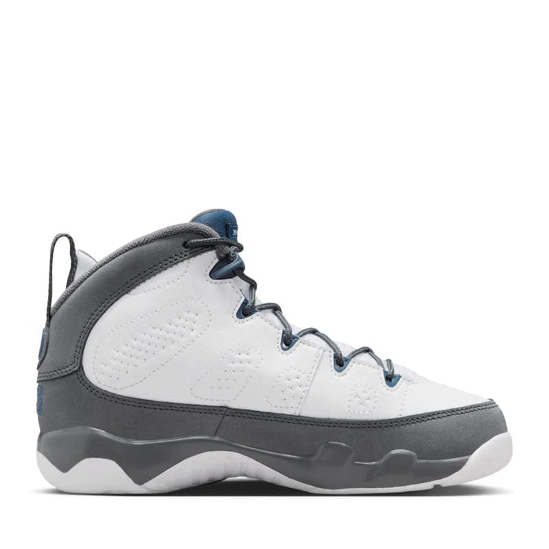 Air Jordan Jordan 9 Retro 'Flint Grey' (PS) - White/French Blue