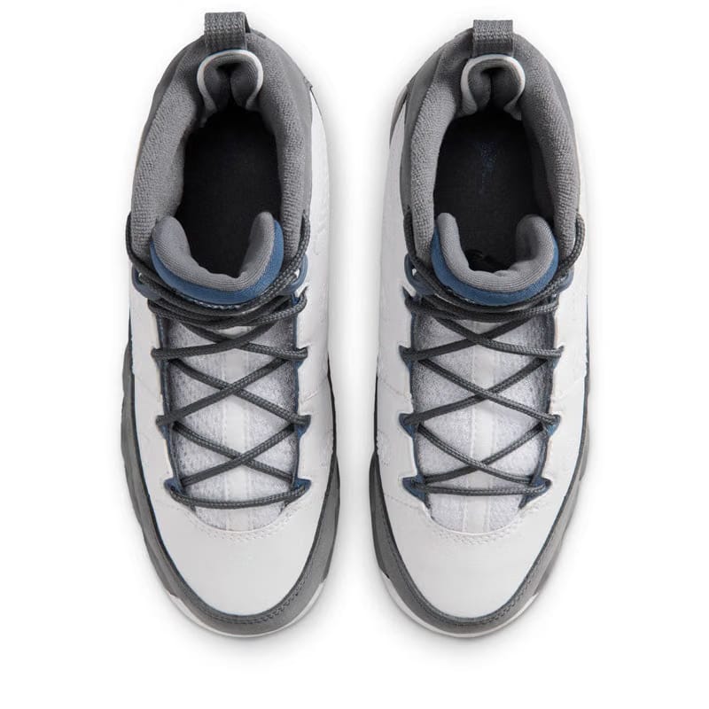 Air Jordan Jordan 9 Retro 'Flint Grey' (PS) - White/French Blue