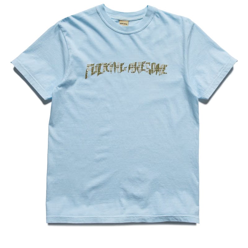 Fucking Awesome Plaid Photo Copy Tee - Light Blue