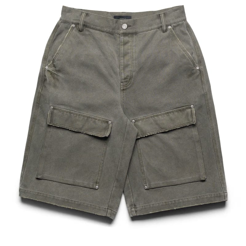 Purple Brand Canvas Cargo Shorts - Green