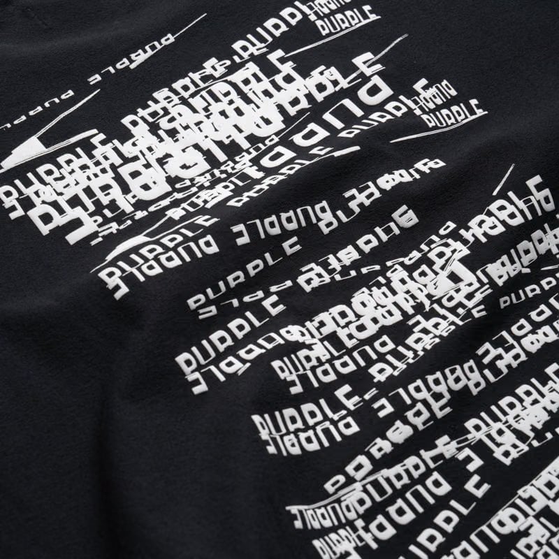 Purple Brand Jumbled Wordmark Tee - Black
