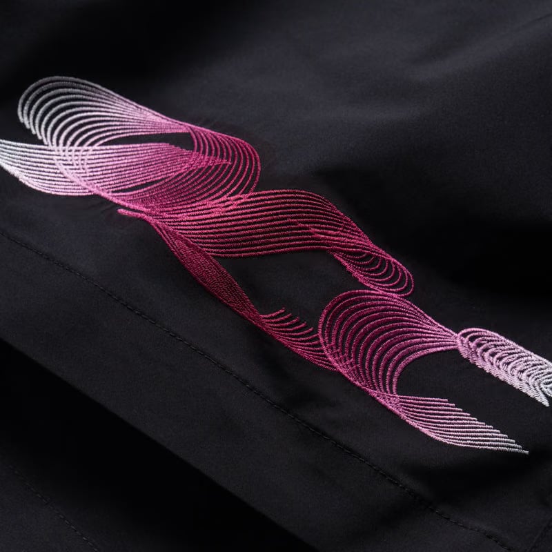 Purple Brand Gradient Ribbon All Around Shorts - Black