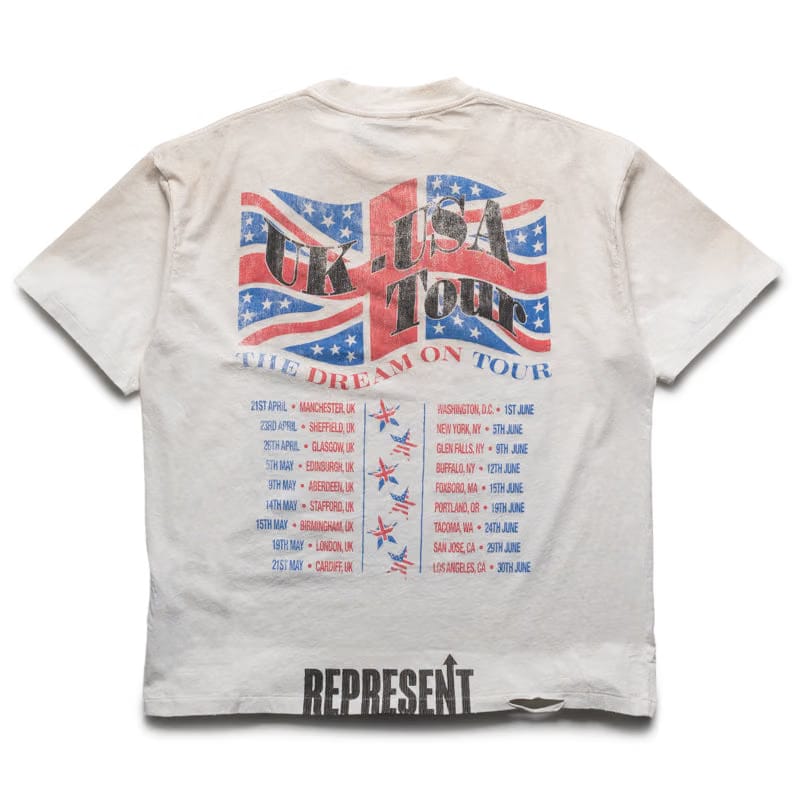 Represent Dream On Tour Tee - Washed Ecru