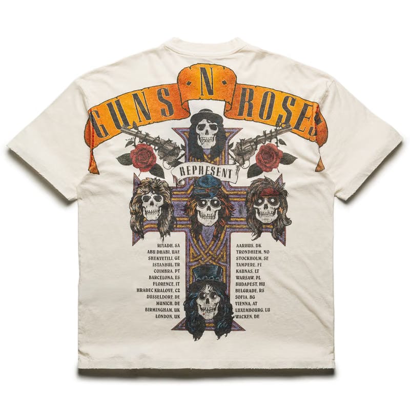 Represent Guns N' Roses x Represent Tour Tee - Flat White