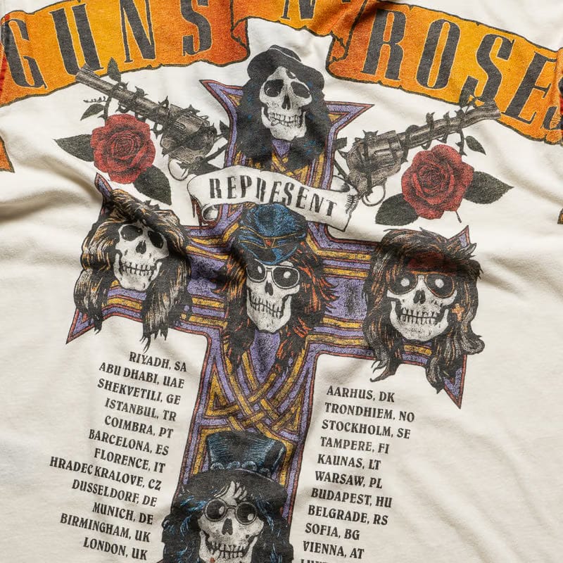 Represent Guns N' Roses x Represent Tour Tee - Flat White