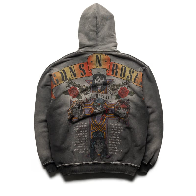 Represent Guns N' Roses x Represent Tour Hoodie - Stained Black