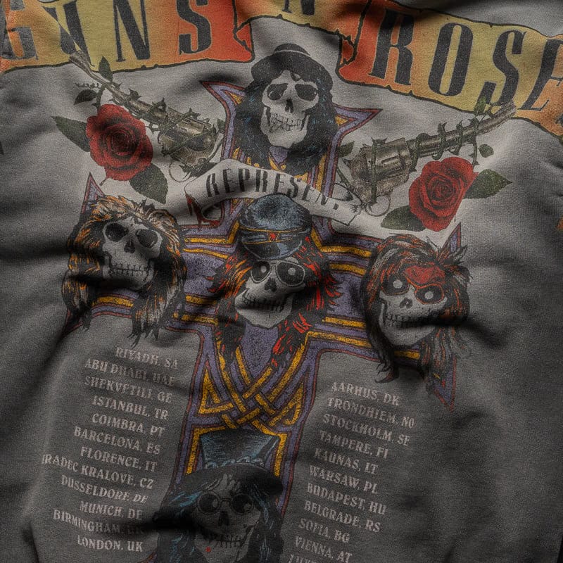 Represent Guns N' Roses x Represent Tour Hoodie - Stained Black