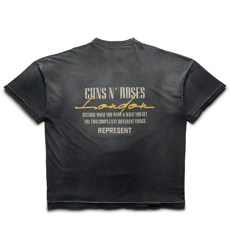 Represent Guns N' Roses x Represent Cross Tee - Stained Black