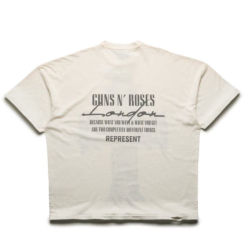 Represent Guns N' Roses x Represent Cross Tee - Washed Ecru