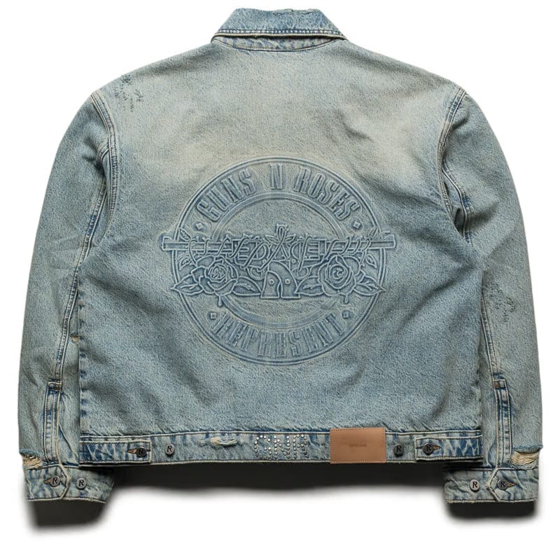 Represent Guns N' Roses x Represent Denim Jacket - Light Vintage Blue