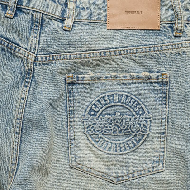 Represent Guns N' Roses x Represent Denim Pants - Light Vintage Blue