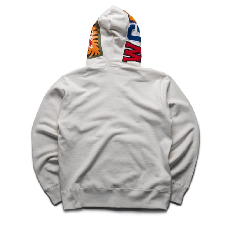 BAPE A Bathing Ape Shark Full Zip Hoodie - Ivory