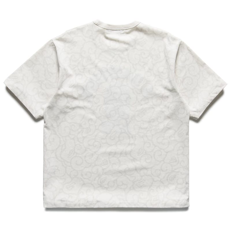 BAPE A Bathing Ape Washed Cloud Camo College Tee - Ivory