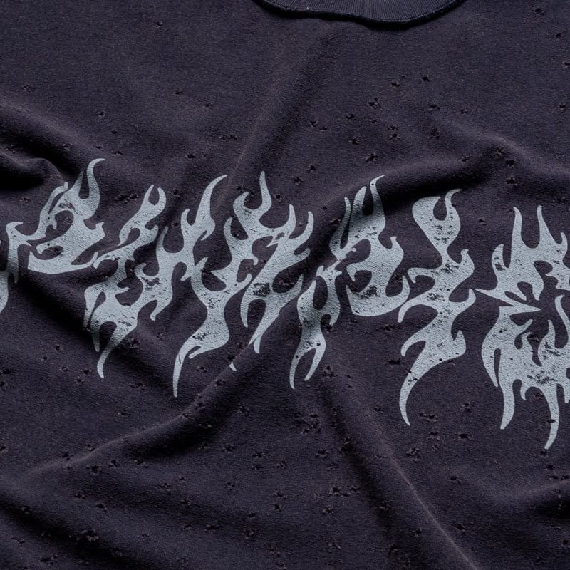 Purple Brand Flame Wordmark Tank Top - Navy