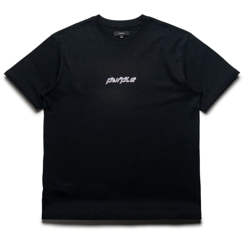 Purple Brand Chrome Wordmark Tee - Black