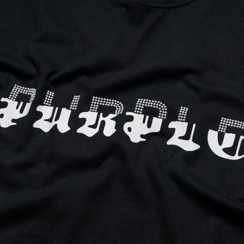 Purple Brand Split Wordmark Tee - Black