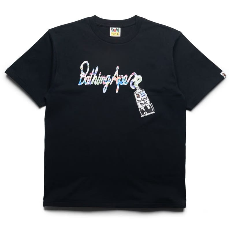 BAPE A Bathing Ape Art Camo Paint Tube Tee - Black