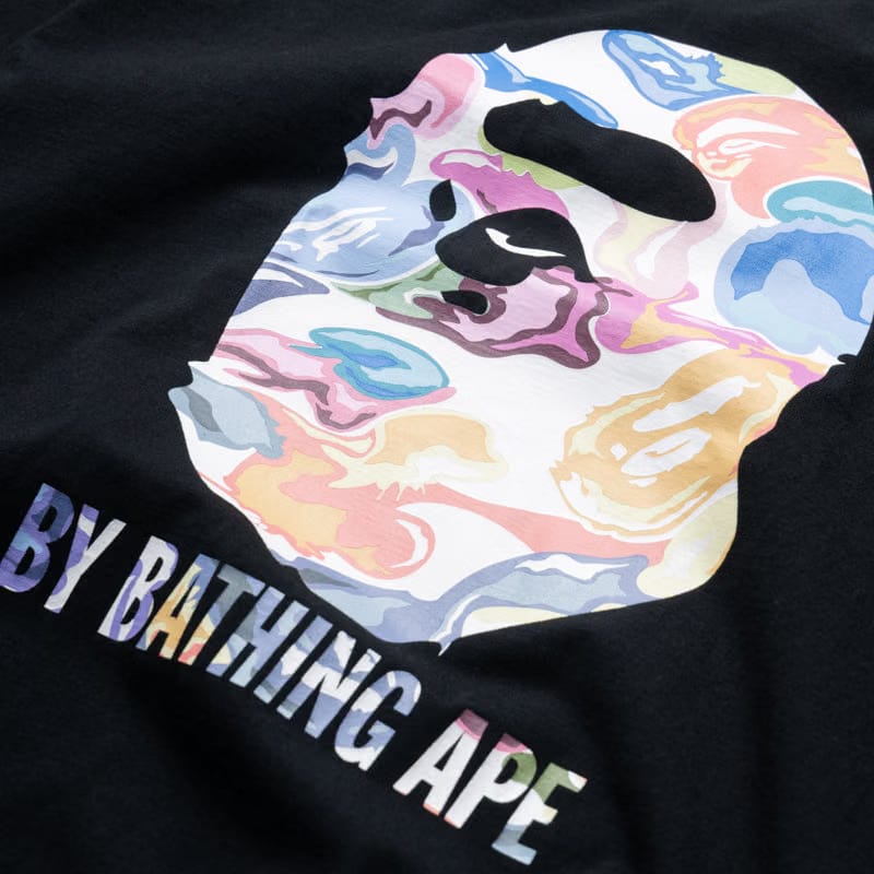 BAPE A Bathing Ape Art Camo By Bathing Ape Tee - Black