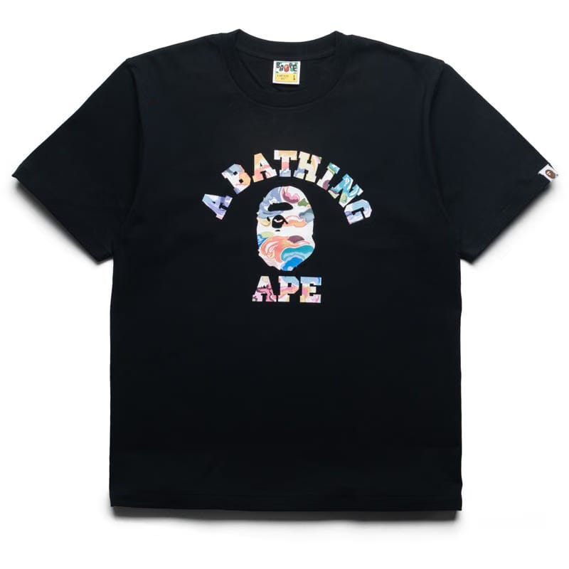 BAPE A Bathing Ape Art Camo College Tee - Black