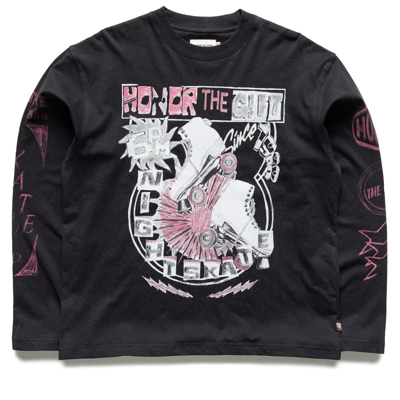 Honor The Gift Night Skate L/S Tee - Black