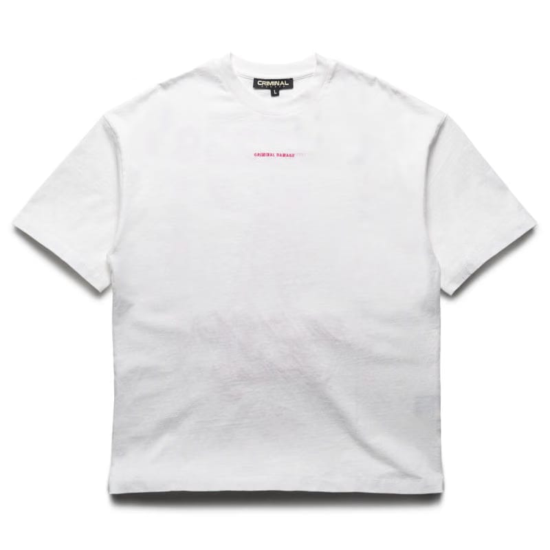 Criminal Damage Fantasy Fulfilled Tee - Off White/Pink