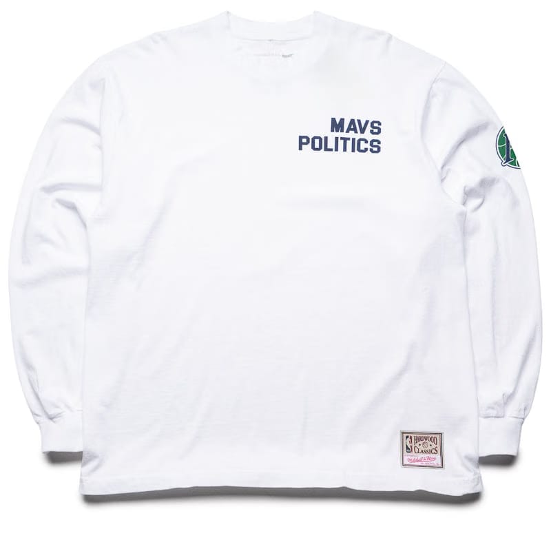 Mitchell & Ness Politics x Dallas Mavericks x Mitchell & Ness L/S Tee - White