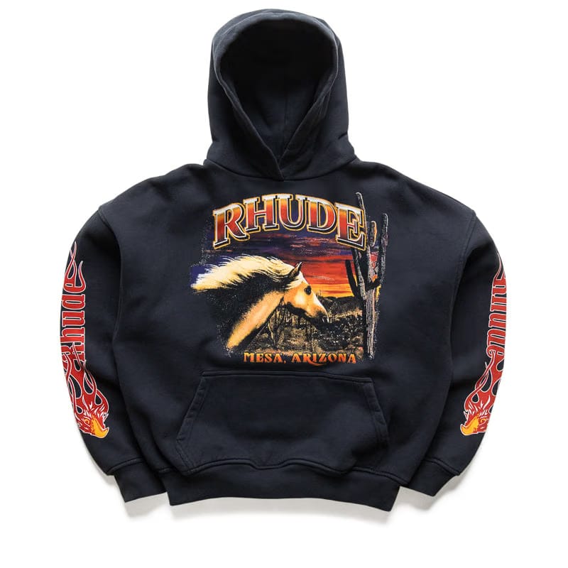 Rhude Mesa Stallion Hoodie - Vintage Black/Red