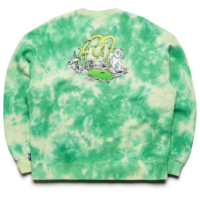 Malbon Golf x Grateful Dead Range Sweatshirt - Green Tie Dye