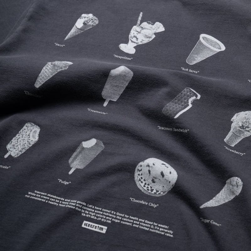 Ice Cream Options Knit Tee - Charcoal Art