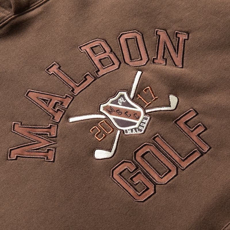 Malbon Golf Fesque Crest Hoodie - Brown