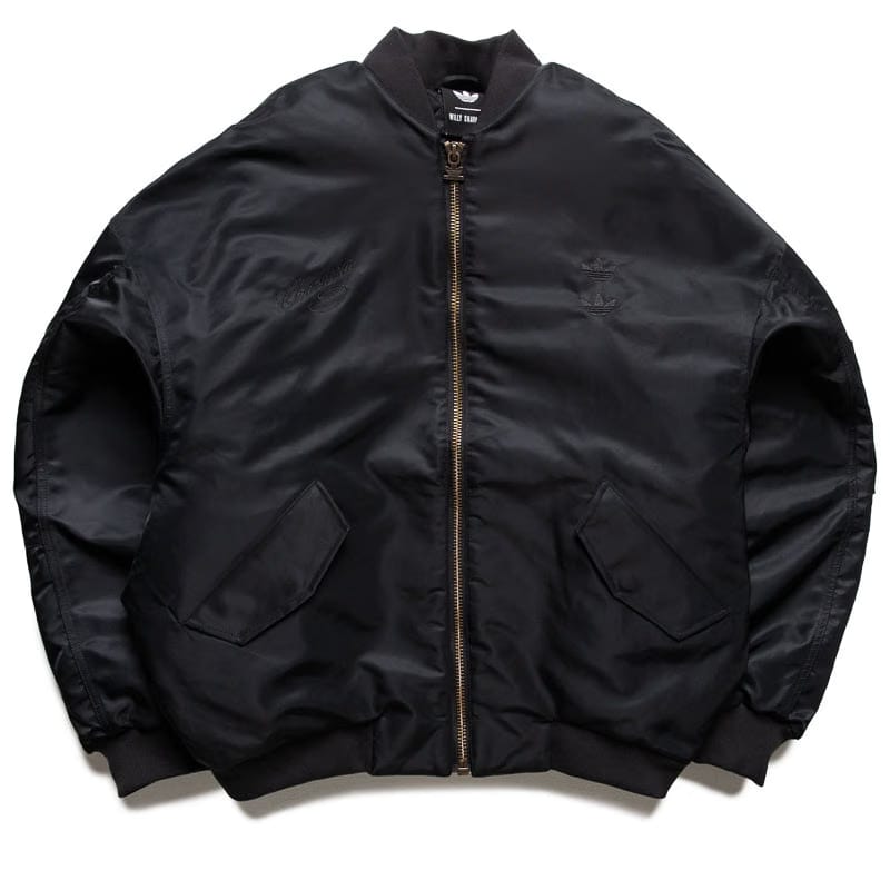 adidas Willy Chavarria x Adidas Satin Bomber Jacket - Black