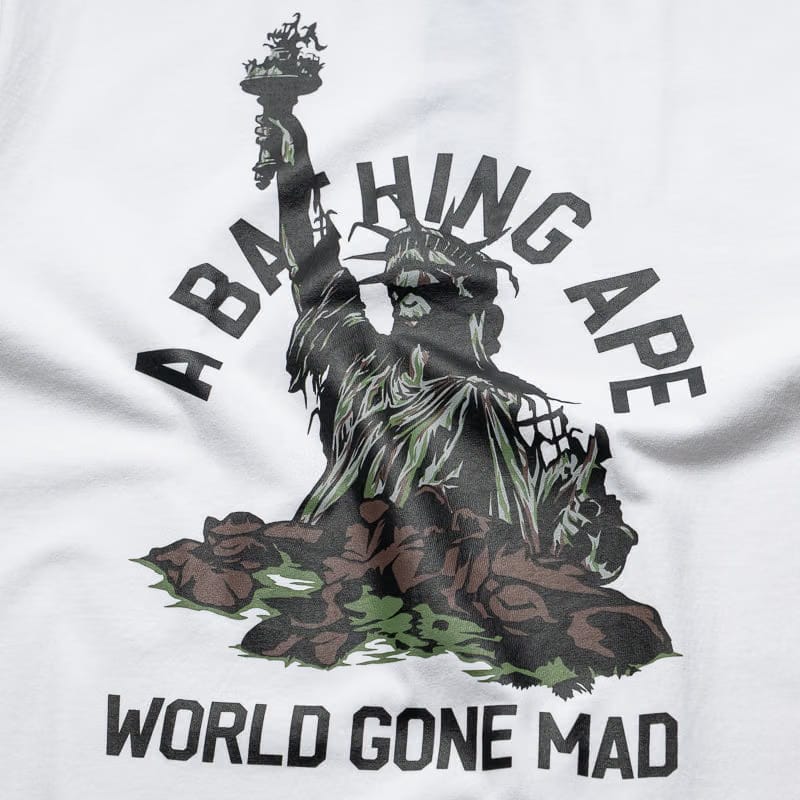 BAPE A Bathing Ape Statue Of Liberty Tee - White