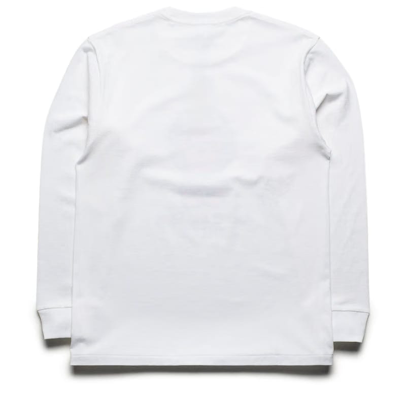 BAPE A Bathing Ape 1st Camo Milo Shark FZH L/S Tee - White/Orange
