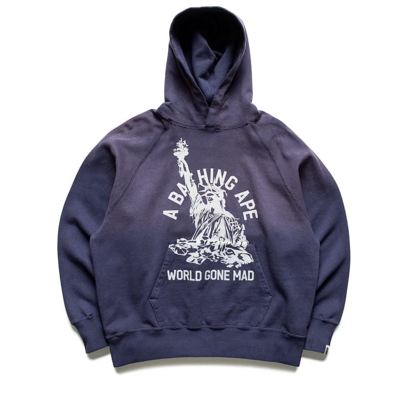BAPE A Bathing Ape Destroy Washed Hoodie - Purple