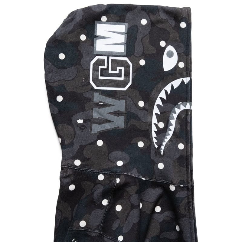 BAPE A Bathing Ape ABC Dot Shark Full Zip Hoodie - Black